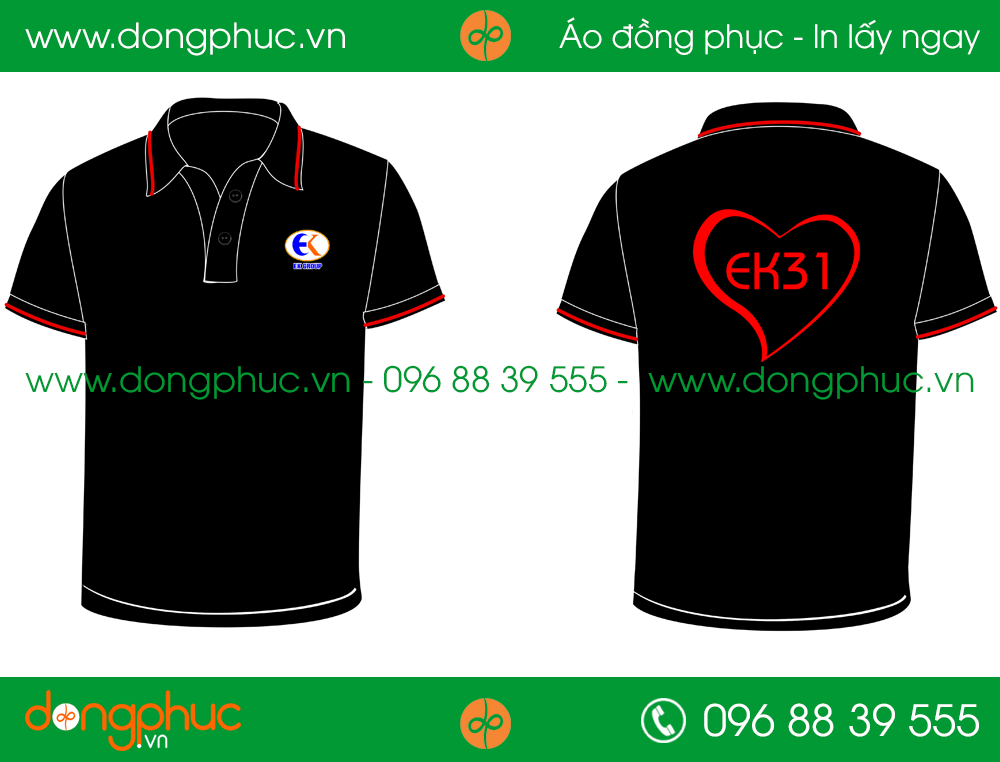 Áo phông đồng phục công ty EK
